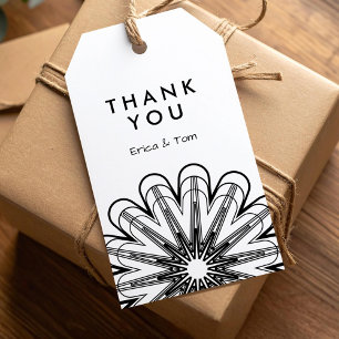 Custom colour modern minimalist floral gift tags