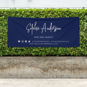 Custom Colour Modern Script Social Media Marketing Banner