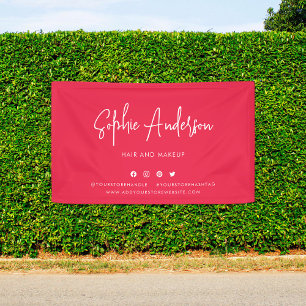 Custom Colour Modern Script Social Media Marketing Banner