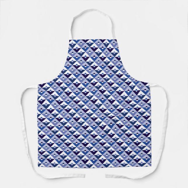 Custom Colour Modern Triangle Pattern Apron (Front)