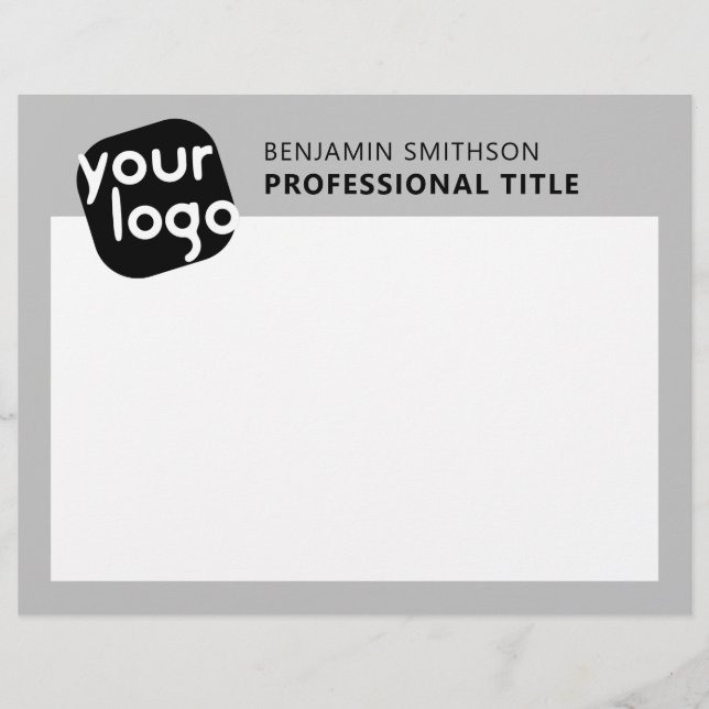 Custom Colour Name Title Add Your Logo Here Brande Letterhead (Front)