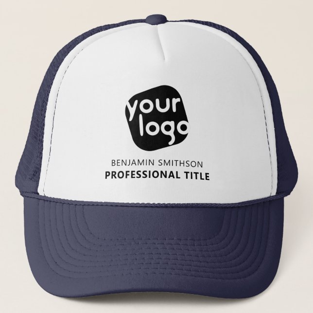 Custom Colour Name Title Add Your Logo Here Brande Trucker Hat (Front)
