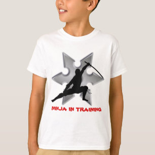Custom Colour Ninja in Training Samurai Shuriken T-Shirt