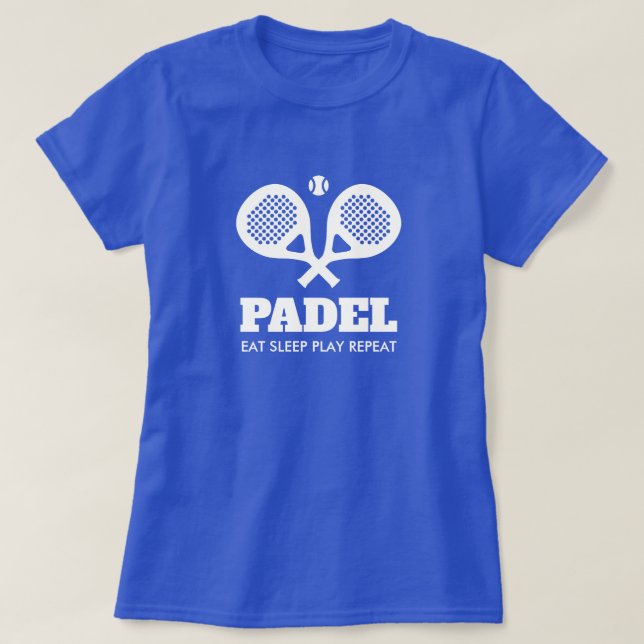 Custom colour padel tennis t shirts for women (Design Front)