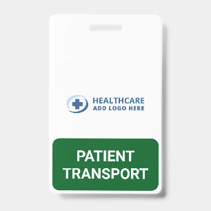 Custom Colour Patient Transport Companion ID Badge