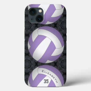 custom colour personalised girl's volleyball iPhone 13 case
