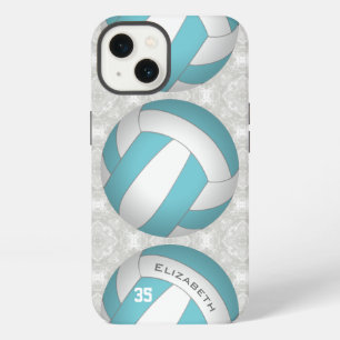 custom colour personalised girl's volleyball iPhone 13 case
