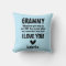 Custom Colour Personalised Grandparent Pillow