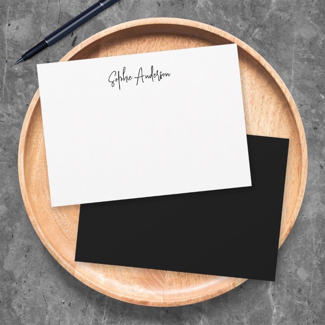 Custom Colour Personalised Modern Script Minimalis Card (Creator Uploaded)