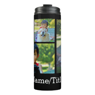Custom Colour Photo Collage Thermal Tumbler