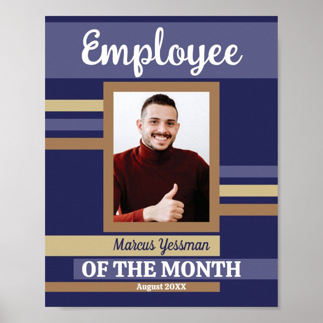 Custom colour photo display employee of the month poster (Front)