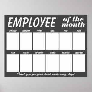 Custom colour photo employee of the month display  poster