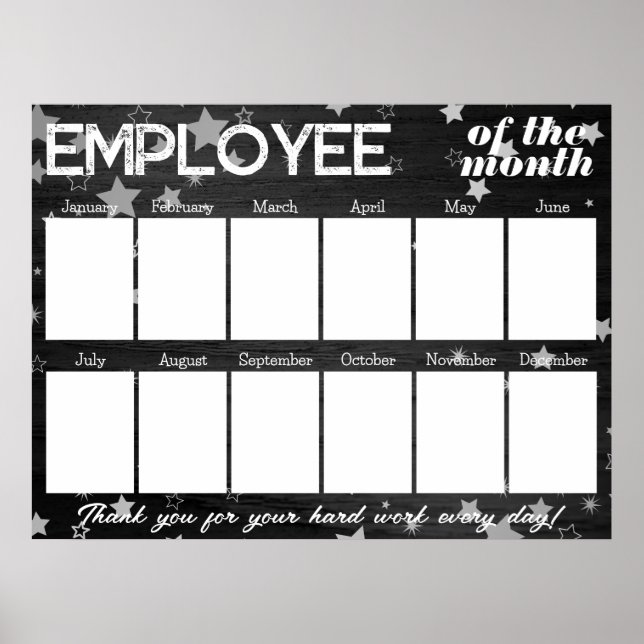 Custom colour photo employee of the month display  poster (Front)