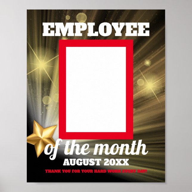 Custom colour photo insert employee of the month p poster (Front)