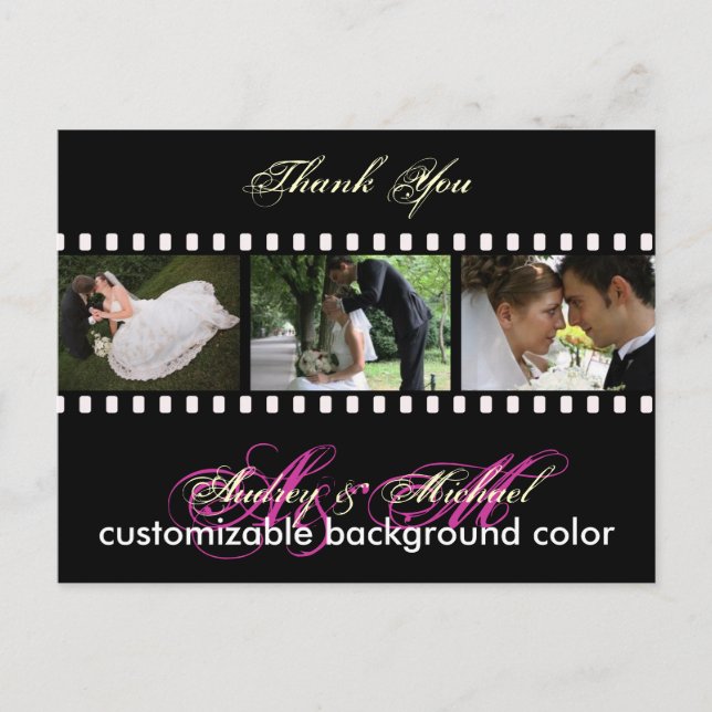 Custom Colour/Photos Thank you postcards (Front)
