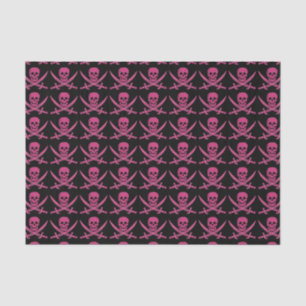 Custom Colour Pirate/Skulls Pink/Black Tissue Pape Paper