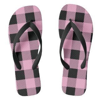 Custom Colour Plaid Pattern Jandals