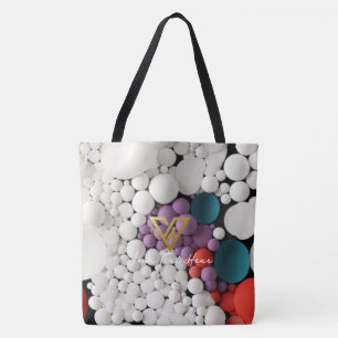 Custom : Colour Pop Bubbles Personalised Tote Bag