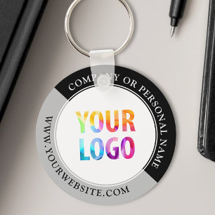 Custom Colour Promotional Business Logo Branded Key Ring