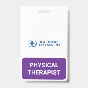 Custom Colour PT Physical Therapist Companion ID Badge