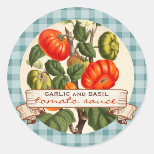 Custom colour red sauce tomato canning label