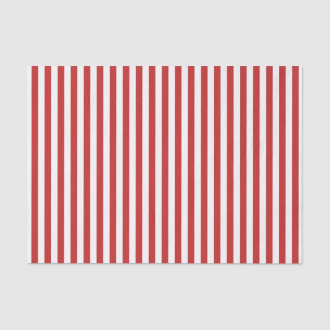 Custom Colour Red Striped Tissue Paper (Front)