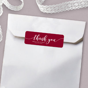 Custom Colour Relax Script Thank You Wedding Favou