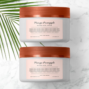 Custom Colour Script Lines Ingredients List Label