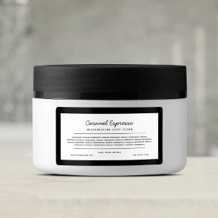 Custom Colour Script Lines Ingredients List Label