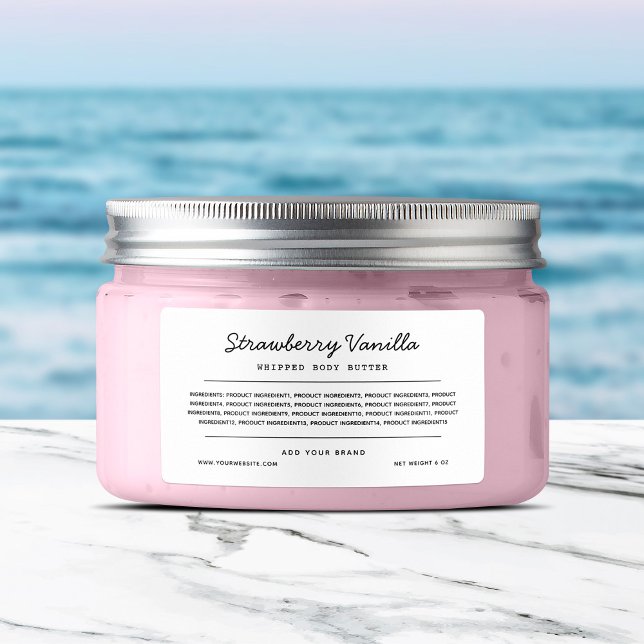 Custom Colour Script Lines Ingredients List Label (Creator Uploaded)