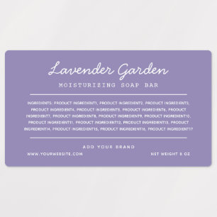 Custom Colour Script Lines Ingredients List Labels