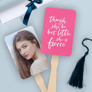 Custom Colour Script Little But Fierce Shakespeare Hand Fan