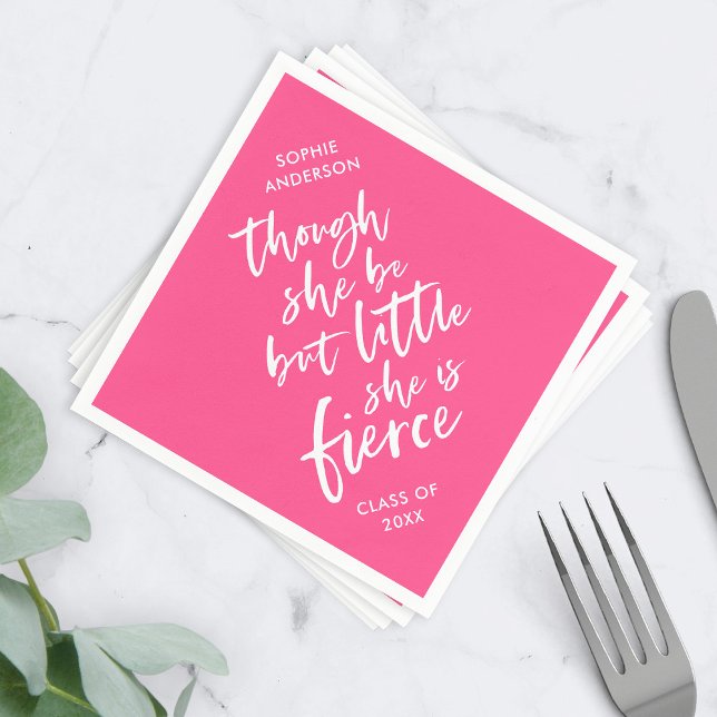 Custom Colour Script Little But Fierce Shakespeare Napkin (Creator Uploaded)