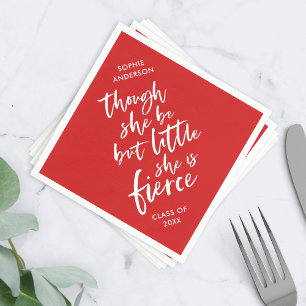 Custom Colour Script Little But Fierce Shakespeare Napkin