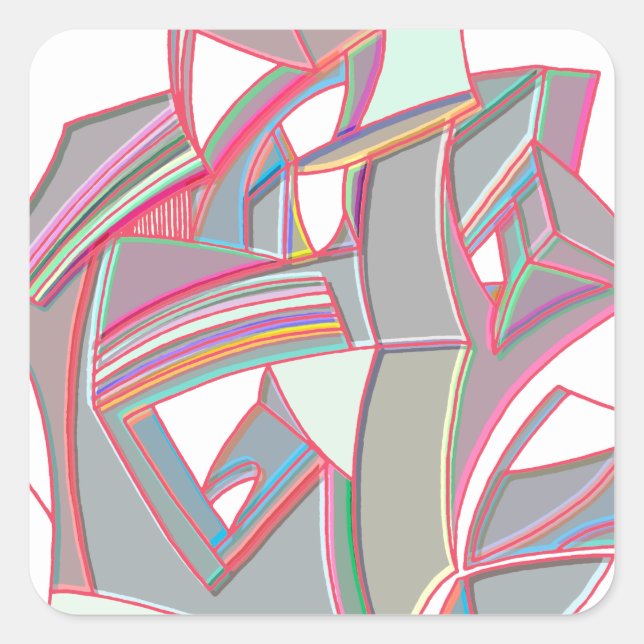 Custom Colour Square Sticker (Front)