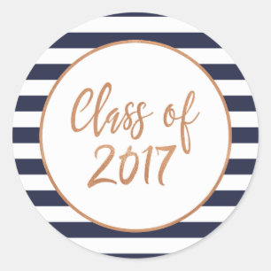Custom Colour Stripes Class of 2017 Stickers