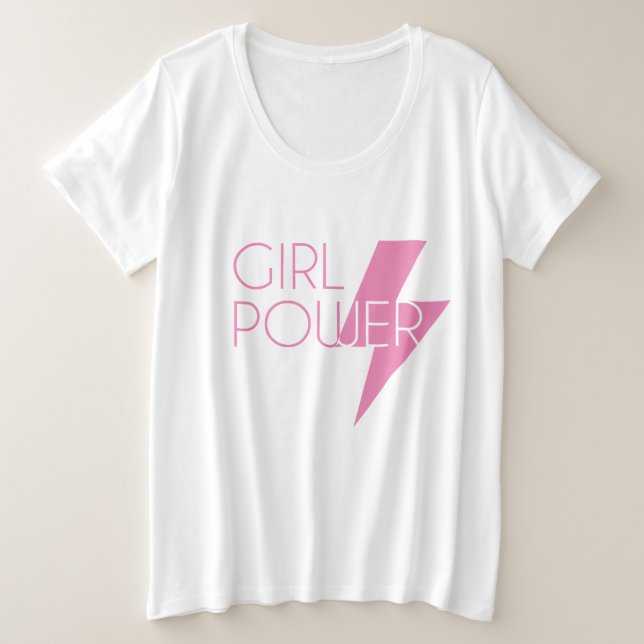 Custom Colour Stylish Girl Power Cool SVG Design Plus Size T-Shirt (Design Front)