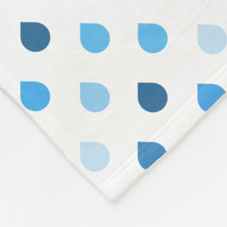 Custom Colour Teardrop Pattern Fleece Blanket