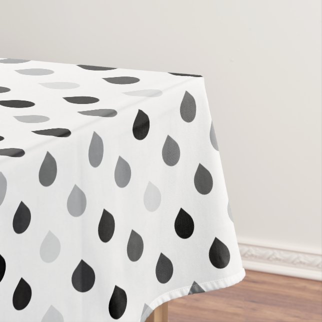 Custom Colour Teardrop Pattern Tablecloth (In Situ)