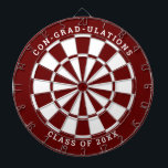 Custom Colour Template | 2-Colours | Graduation Dartboard<br><div class="desc">Change the background colour to the school colour and personalise the text as needed. Congratulate the grad in your life with your desired messages such as "CON-GRAD-ULATIONS CLASS OF 20XX". This dartboard would be great to double as an activity to have at the graduation party as well as a graduation...</div>