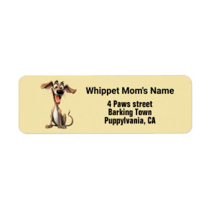 Custom colour & text, cool whippet