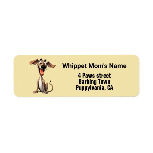 Custom colour & text, cool whippet (Front)