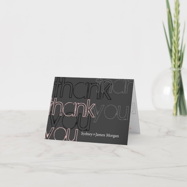 Custom colour, thank you cards (Front)