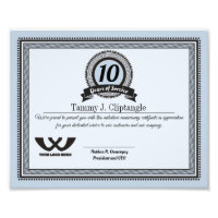 Custom colour universal employee anniversary award