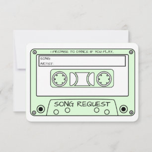 Custom Colour Vintage Cassette Tape Song Request