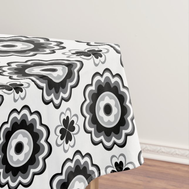 Custom Colour Vintage Floral Pattern Tablecloth (In Situ)