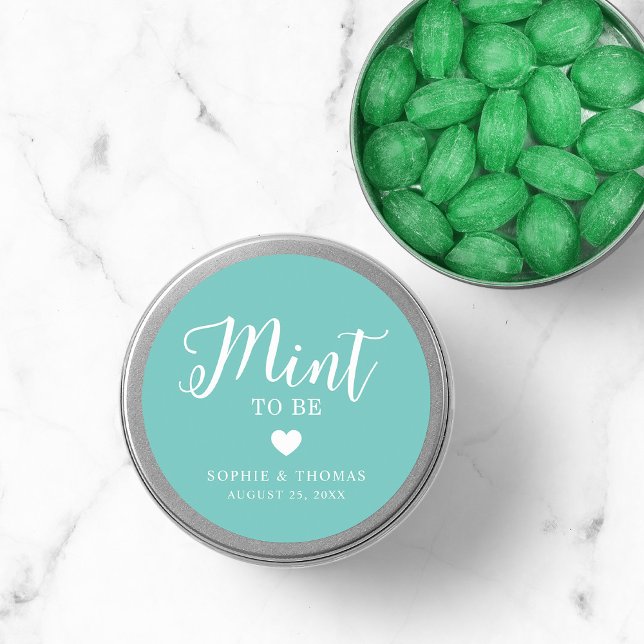 Custom Colour Wedding Mint to Be Classic Round Sticker (Creator Uploaded)