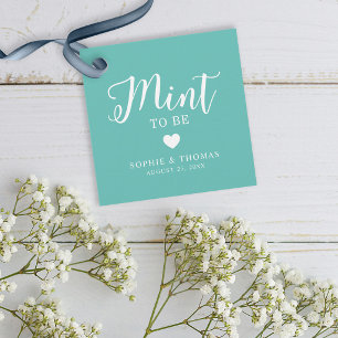 Custom Colour Wedding Mint to Be Favour Tag