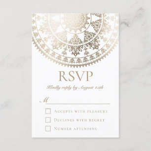 Custom Colour Wedding RSVP Cards Gold Foil