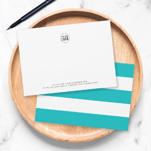Custom Colour & White Stripes Add Logo Business Card